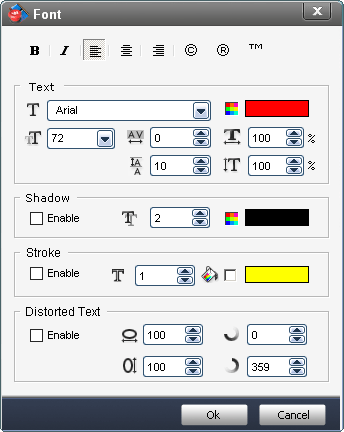 Font settings